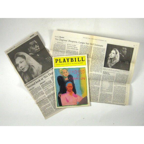Six Degrees Separation Playbill Opening Night November 1990 Stockard Channing - Picture 1 of 9